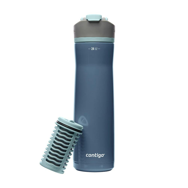 Contigo® Clybourn Chill Freeflow Filtration Stainless Steel Water Bottle with AUTOSEAL® Lid, 24oz - Dark Ice [CZPLG] [VXXWP]